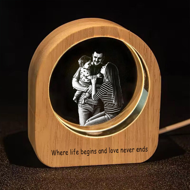Luz de noche con imagen personalizada: un regalo precioso para la familia