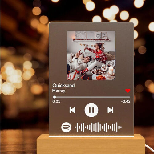 Customized Spotify Plaque Song and Photo Lights Personalized Christmas Gifts
