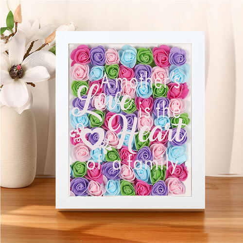 Personalized Rose Flower Frame Gift for Mother's Day-A Mother's Love Is The Heart of A Family