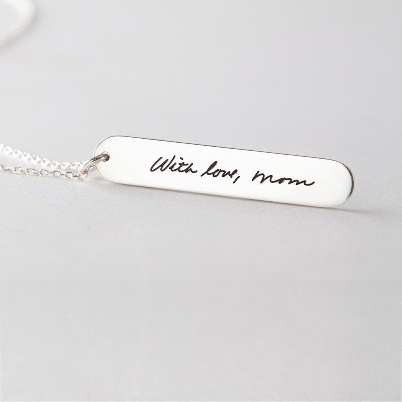Custom Handwriting Name Necklace For Mom Love Mom