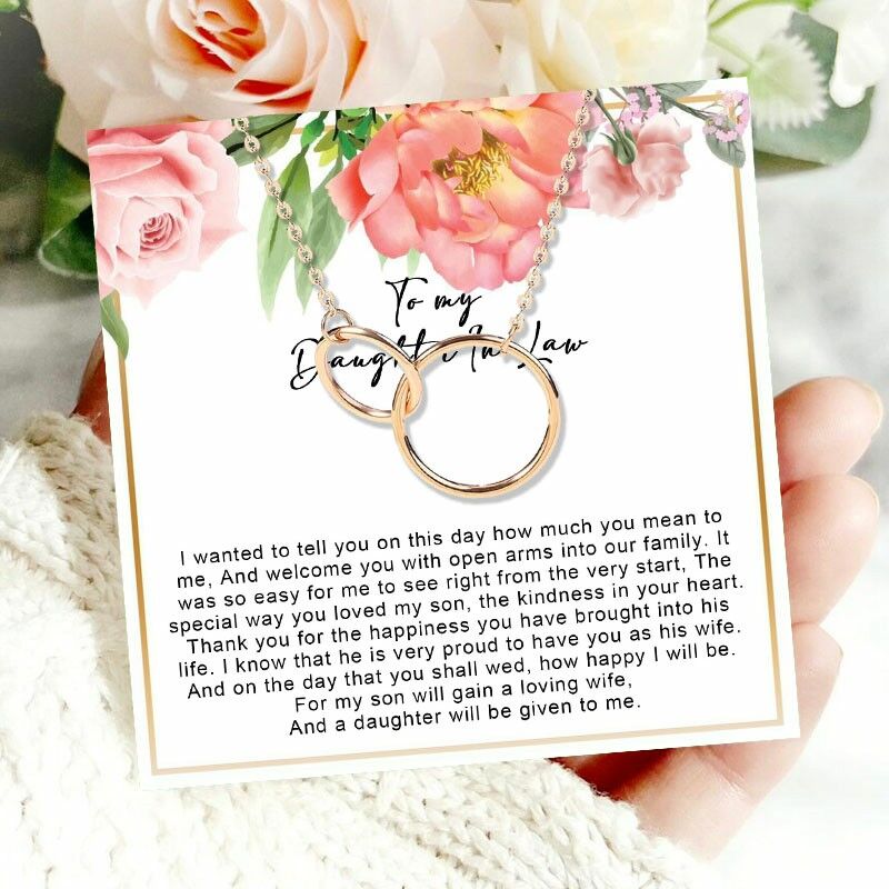 Gift for Daughter In Law "My Son Will Gain A Loving Wife, And A Daughter Will Be Given To Me" Necklace