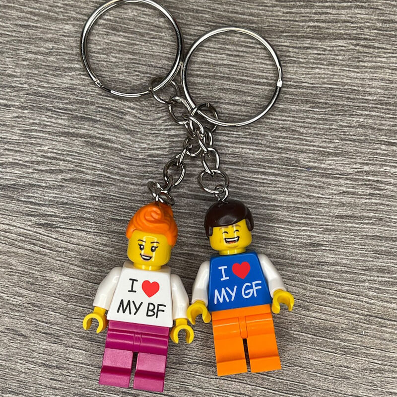 Porte Clé LEGO Minifigure Bloc de Construction Personnalisé Cadeau pour Petite Amie