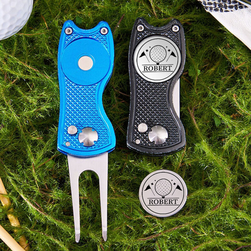 Personalized Golf Divot Tool with Ball Marker Golf Accessories Groomsmen Golfer Gift for Men