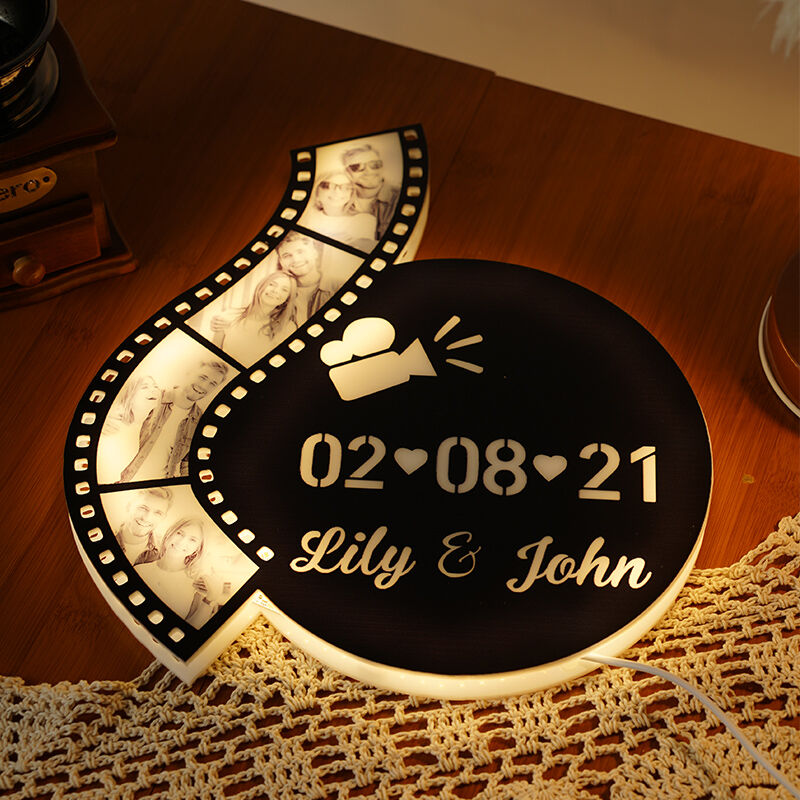 Luz nocturna con imagen personalizada, diseño de película, regalo interesante para parejas
