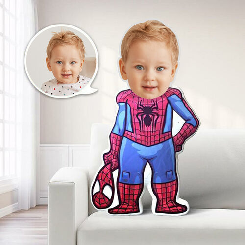 Custom Face Pillow Spider Man Minime Pillow Personalized Photo Pillow Funny Gifts