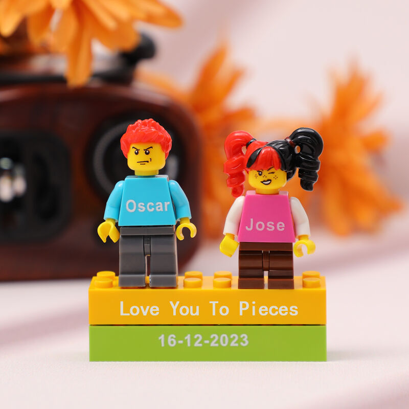 Personalized Building Block Minifigures Fun Gifts For Couples