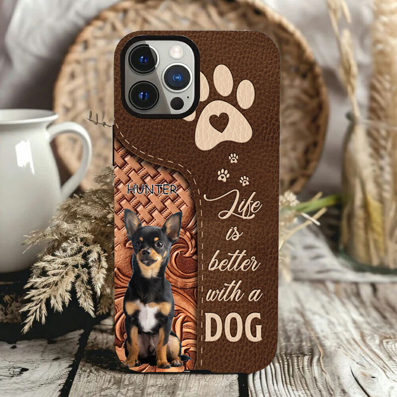 Personalisierte Handytasche mit Haustier Foto Fun Weihnachtsgeschenk