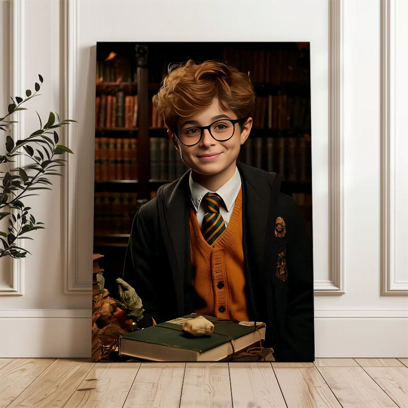 Personalized Wizard Portraits with Custom Face Swap Funny Present for Kids