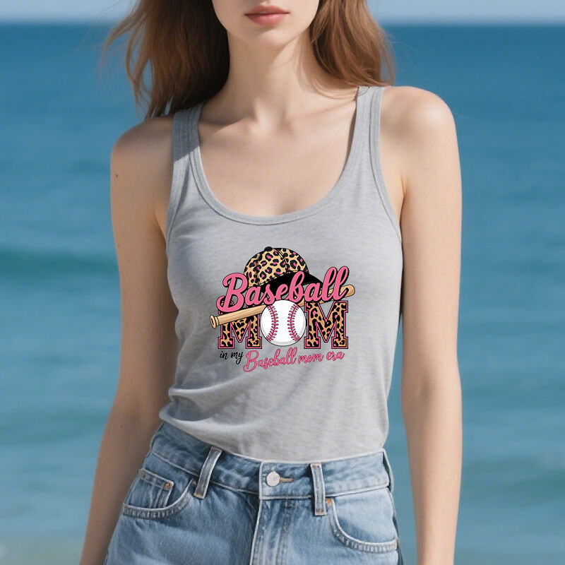 Personalized Tank Top Baseball Mom Elements Fashion Pattern Design Perfect Gift for Mom
