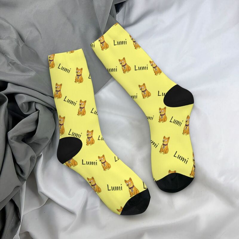 Personalized Photo Socks Cartoon Style Pet Mid-Tube Socks Birthday Gift for Pet Lovers