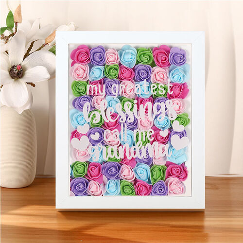 Personalisierte getrocknete Blume Rahmen Geschenk für Mama-Sie sind eine Mutter Welt, aber für uns sind Sie die Welt