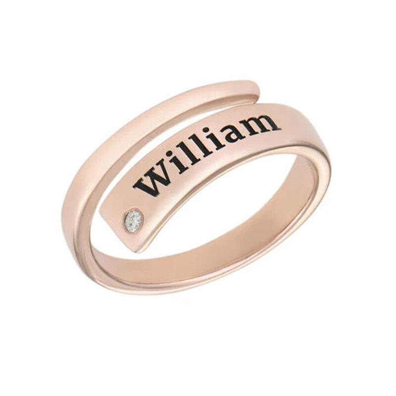 "Love Is Like The Moon" Personalized Engraving Ring