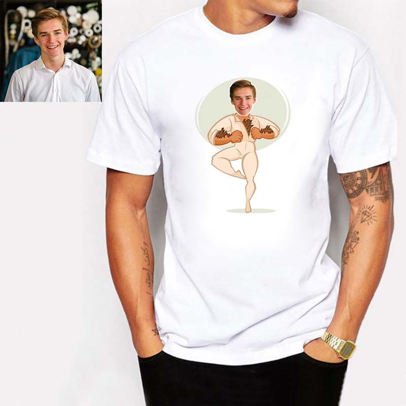 Custom Male ballet dancer Photo T-Shirt