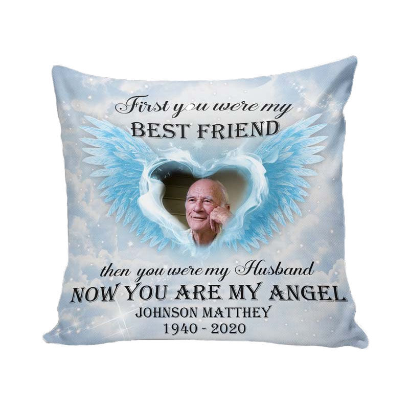 "First You Were My Best Friend" Custom Photo Pillow