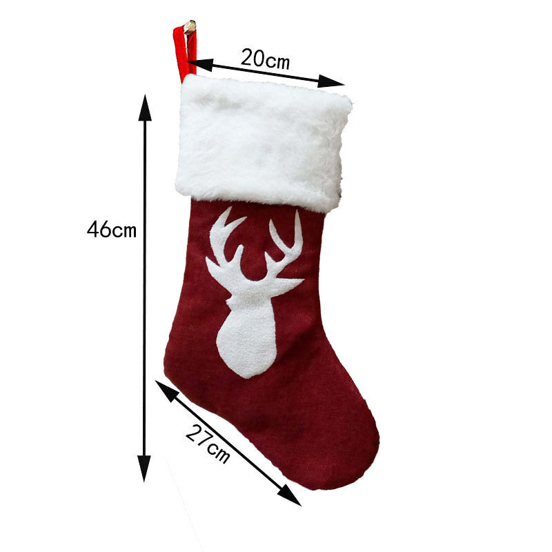 Personalized Red Antlers Custom Name Christmas Socks