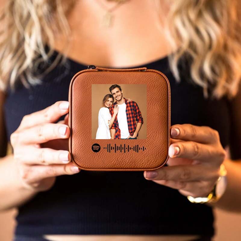 Personalized Bead Box with Custom Photo and Scannable Spotify Code