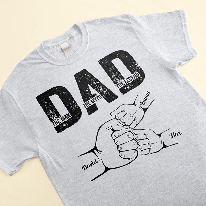 Camiseta personalizada L'Homme Le Mythe La Légende con puño en alto Regalo perfecto para el Día del Padre