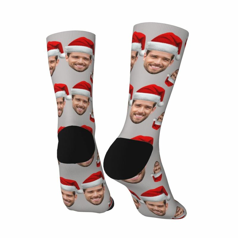 Chaussettes personnalisées avec photo du visage pour un cadeau de Noël amusant pour vos amis