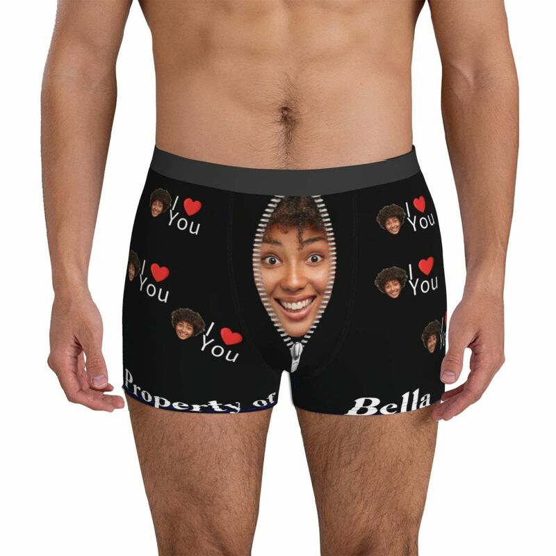 Personalized Picture Men's Underwear Boxer Briefs Sweet Gift for Him