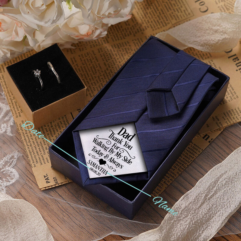 Custom Name Tie Special Gift for Father's Day "Thank You"