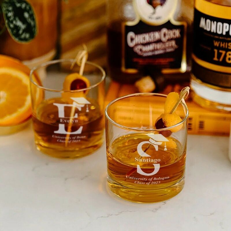 Personalized Name Whiskey Glass Creative Gift for Graduation
