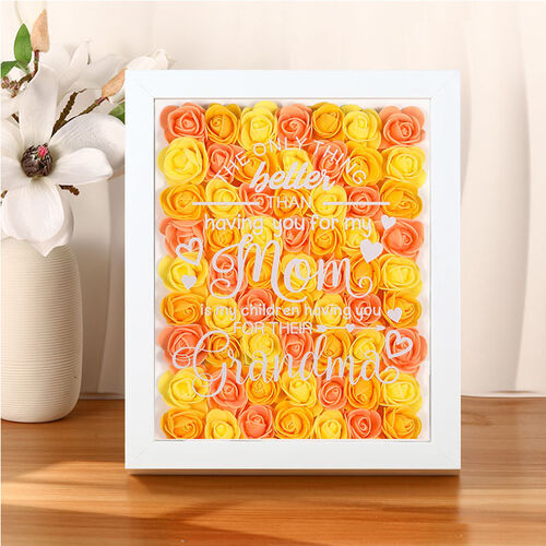 Personalized Dried Flower Frame Gift for Grandma