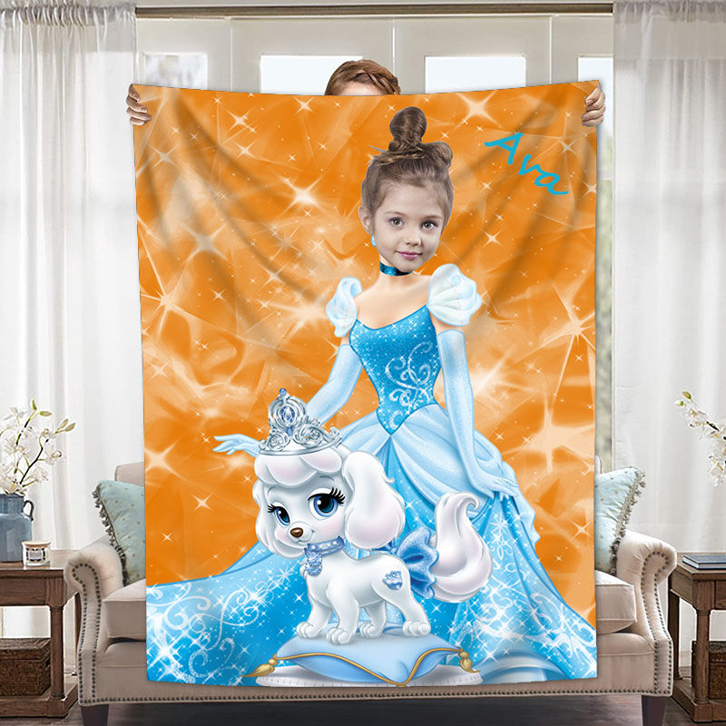 Personalized Custom Photo Blanket 3d Film and Television Characters Flying Dragon Background Flannel Blanket