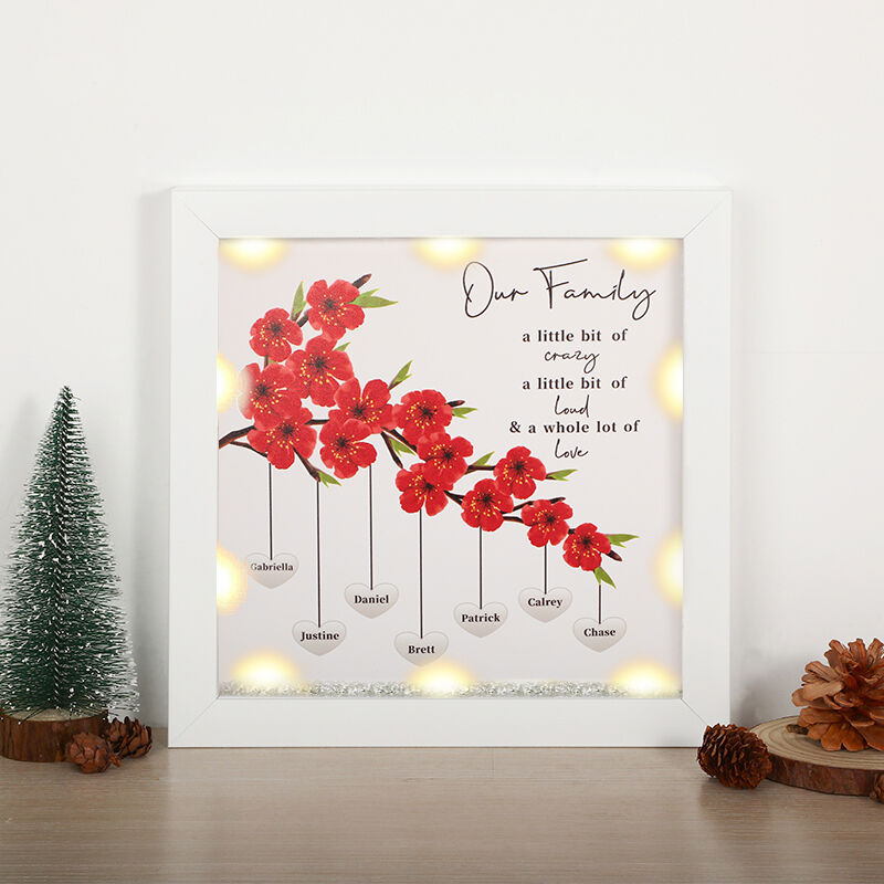 Personalized Name Family Tree Frame with Plum Branches