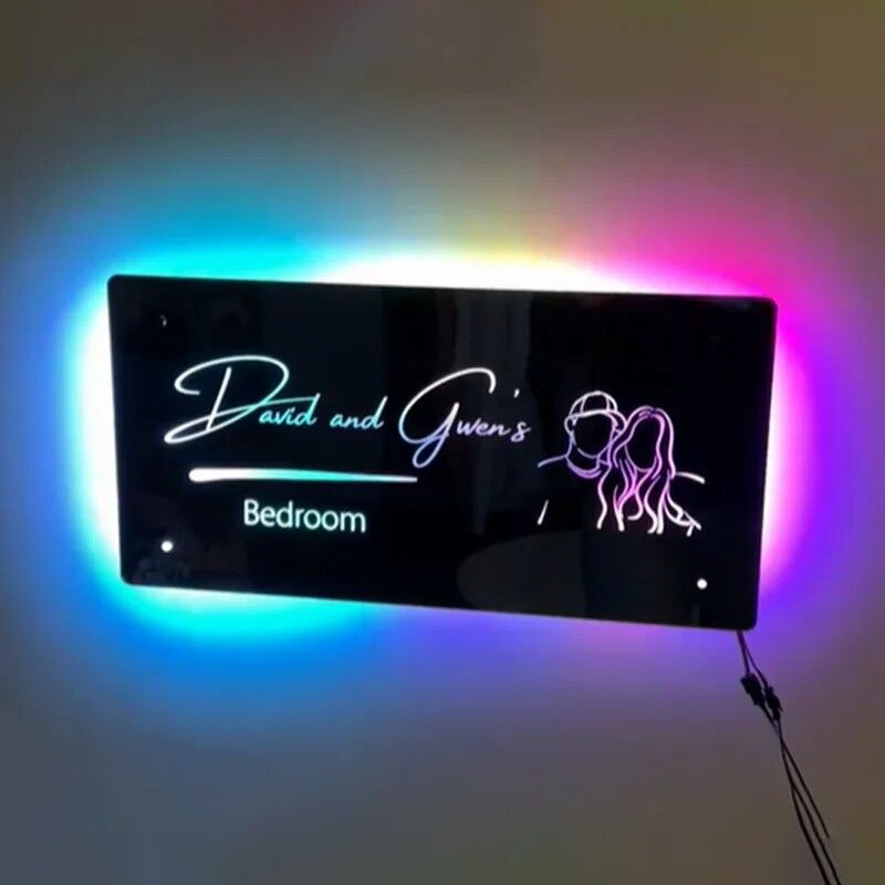 Personalized Mirror Lamp Custom Couple Photo Romantic Gift for Valentine's Day