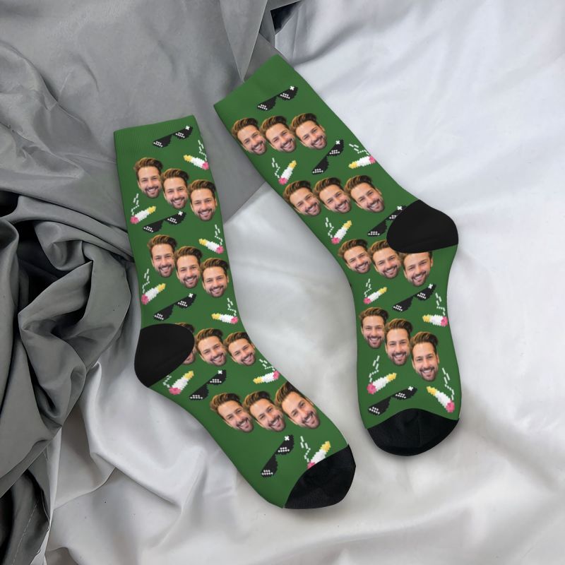 Custom Funny Face Socks add Photo Fashion Socks