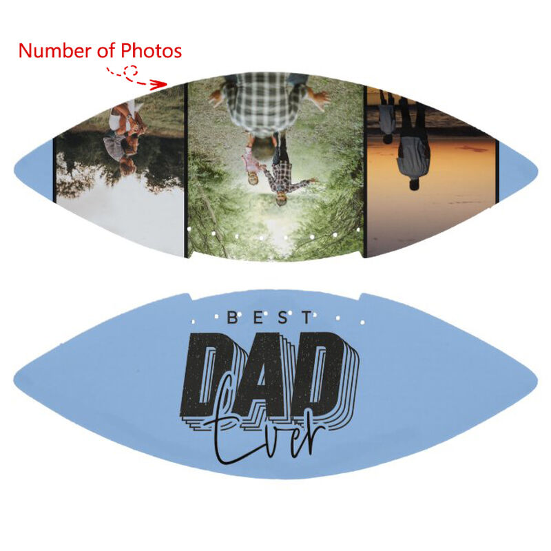 Customizable Football with Photo as Father's Day Gift