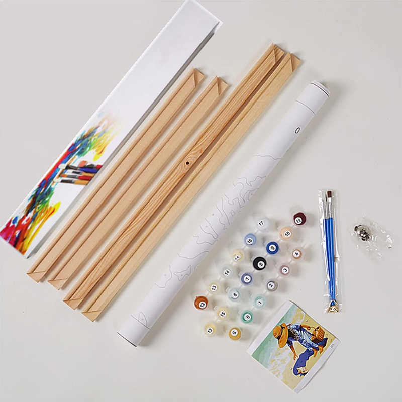 Pedestrians Under The Tower Paint By Numbers Kits Best Gift for Couples