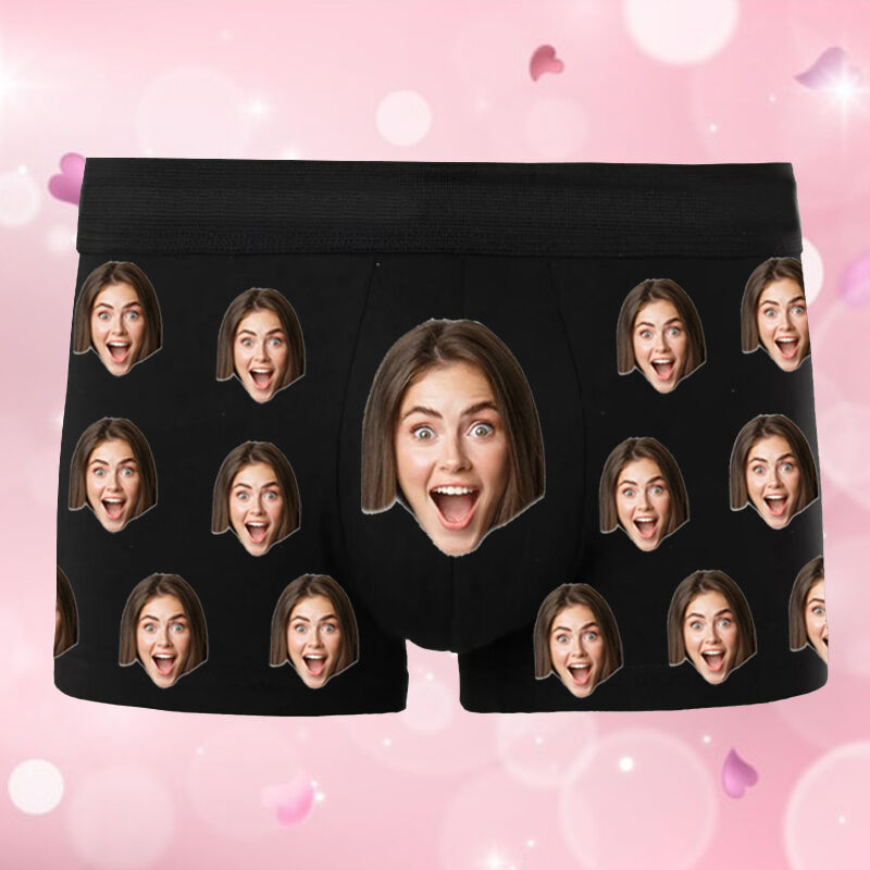 Boxer intimo da uomo con foto personalizzata, regalo divertente per il marito