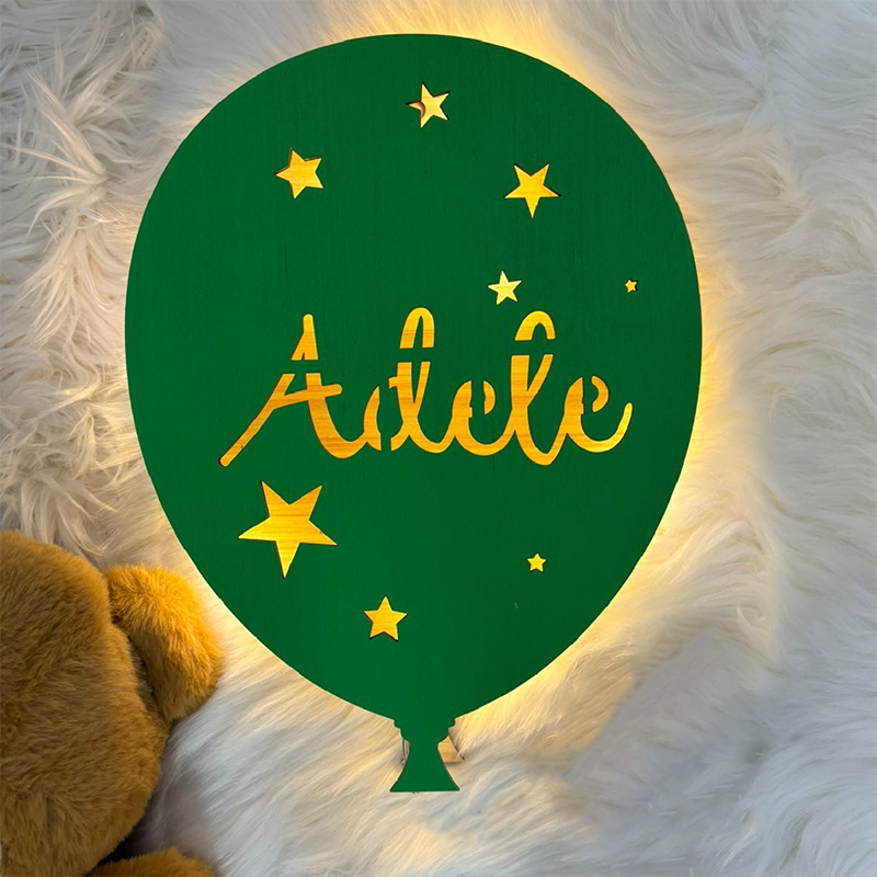 Personalized Name Night Light Balloon Style Design Best Gift for Kids