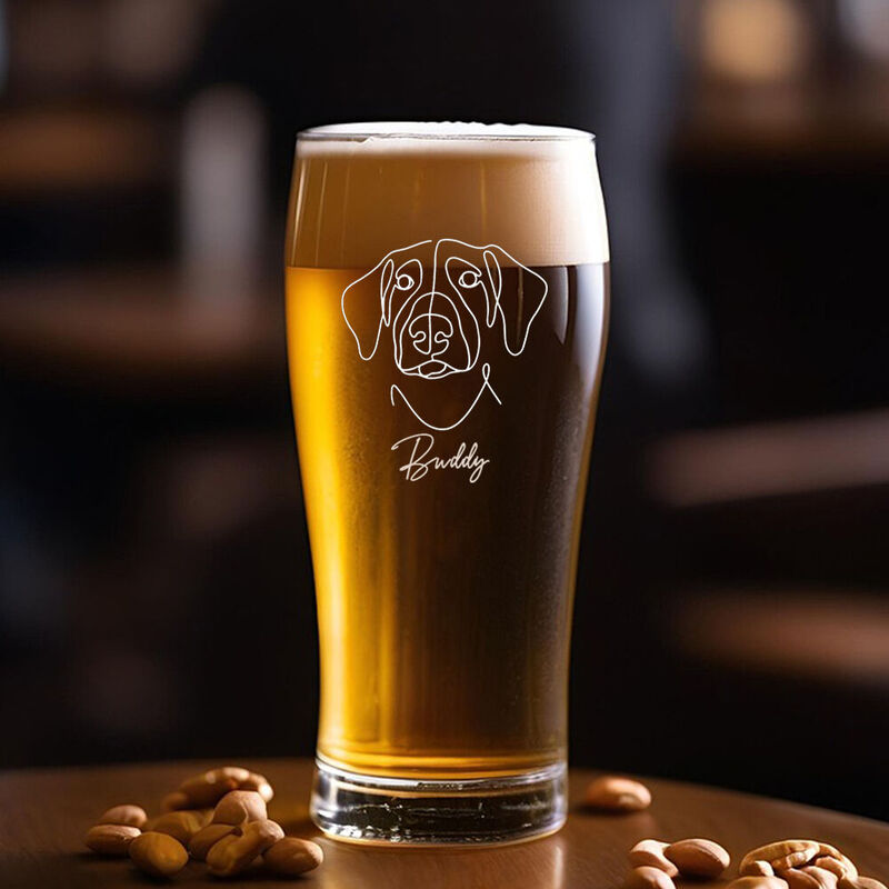 Personalisiertes Bierglas mit individuellem Namen Kreatives Geschenk für Tierliebhaber
