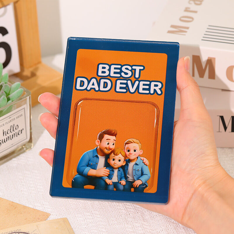 Personalized 3D Cartoon Style Photo Acrylic Plaque Father's Day Gift