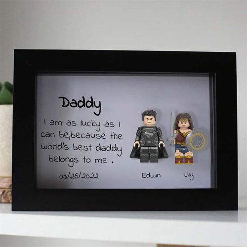 "No Matter How The Years Go By, You Will Always Be The Only Superhero in My Heart" Personalised Superhero Frame
