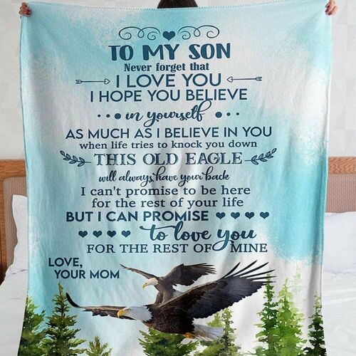 Personalized Love Letter Blanket to Dear Son from Mom