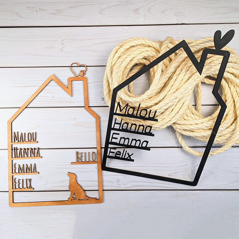 名入れ 家族 ペット ファミリーツリー ドア フレーム カスタマイズ