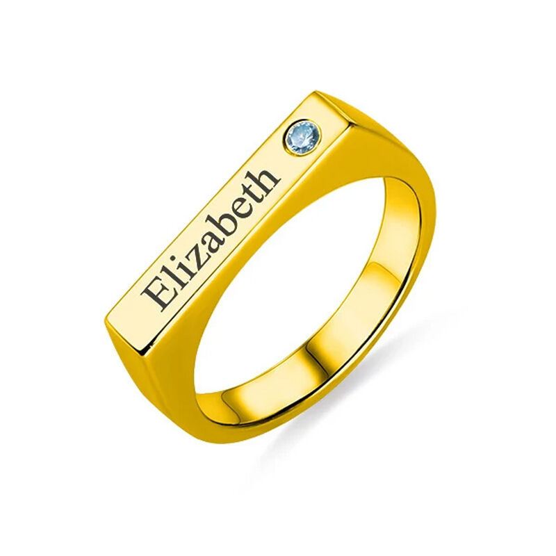 "I Miss You" Personalized Engraving Ring
