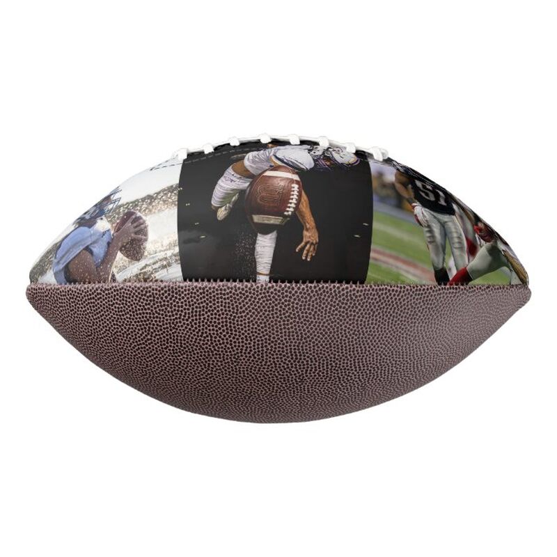 Customizable Football with Photos and Names Added as a Gift to Graduates