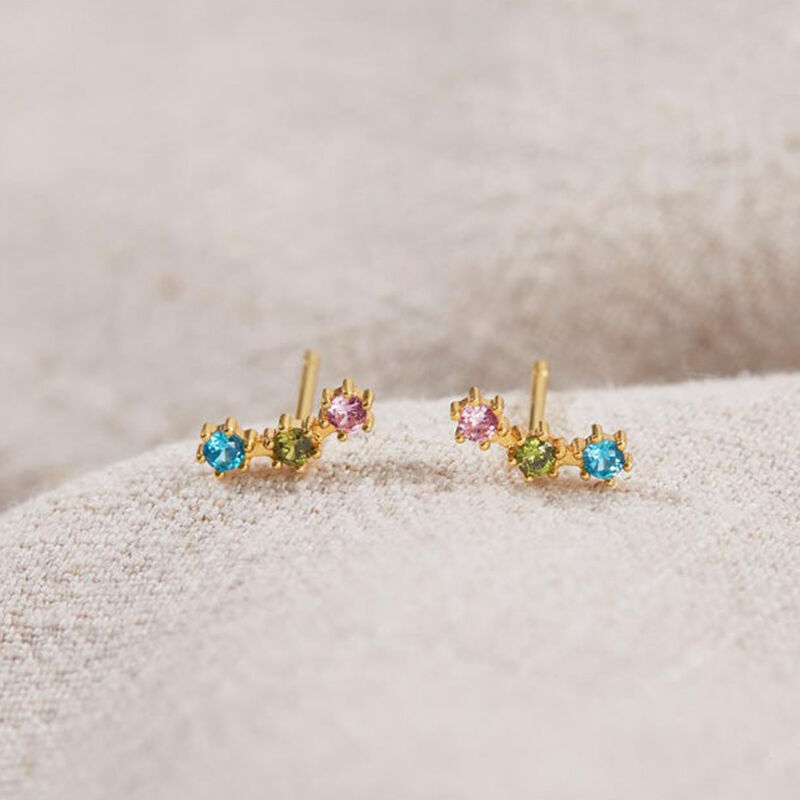 Personalised Birthstone Earrings Beautiful Gift for Mother's Day
