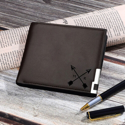 Mens Custom 2 Letters and Arrows Wallet Christmas Sincere Gift