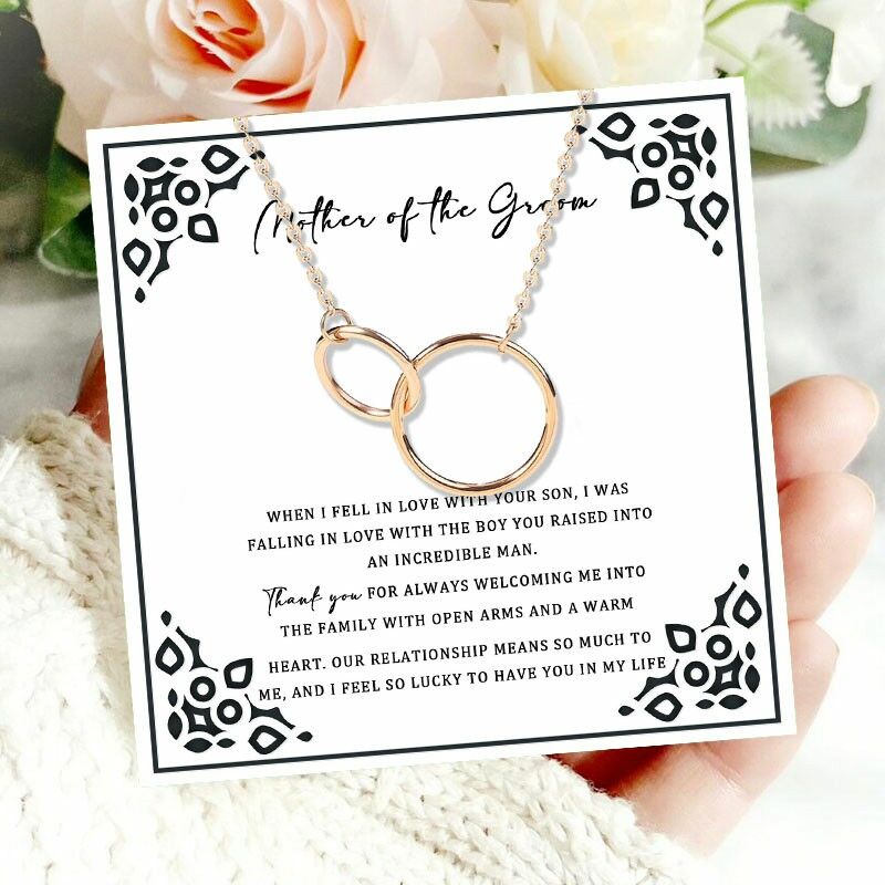 Gift for Husband's Mother "I Feel So Lucky To Have You In My Life" Necklace