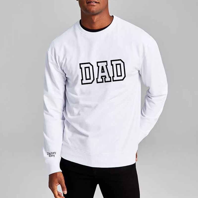 Personalized Dad Sweatshirt with Cutstom Name Simple Gift
