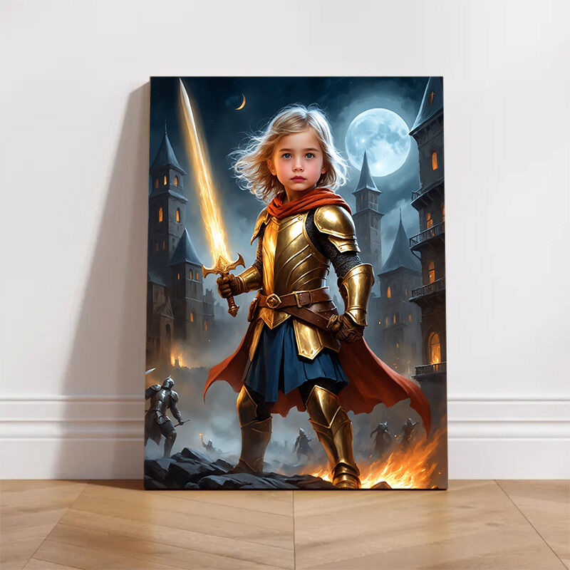 Personalized Hero Portraits with Custom Face Swap Cool Present for Girl