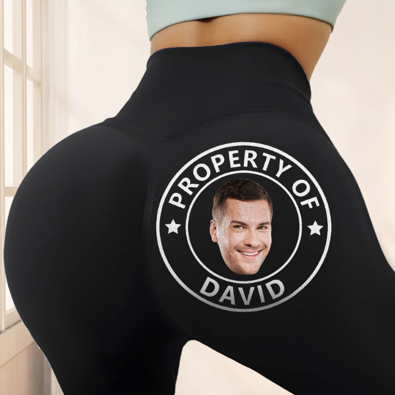 Personalized Leggings Property Of You Emblem Design Creative Design Gift for Her Lovers Wife
