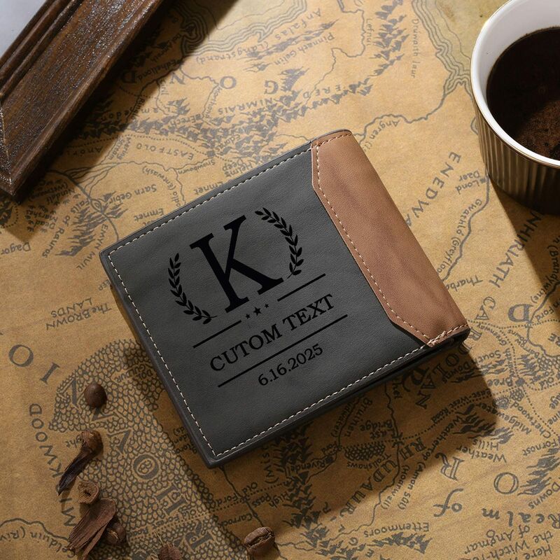 Personalized Photo Wallet with Letters and Name Gift for Dad