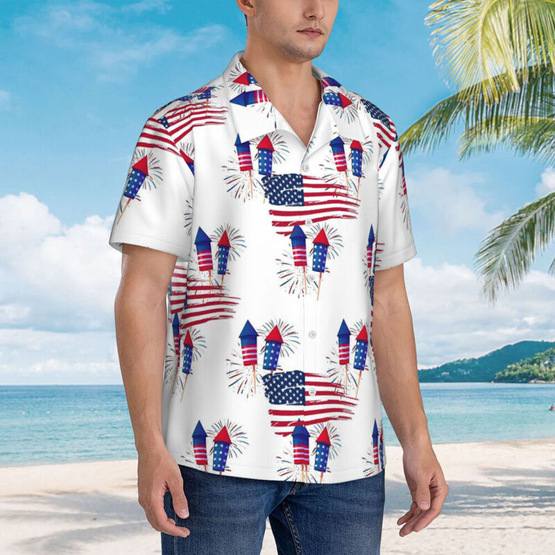 Personalized Hawaiian Shirts Custom Child's Name Men Casual Shirts for Dad