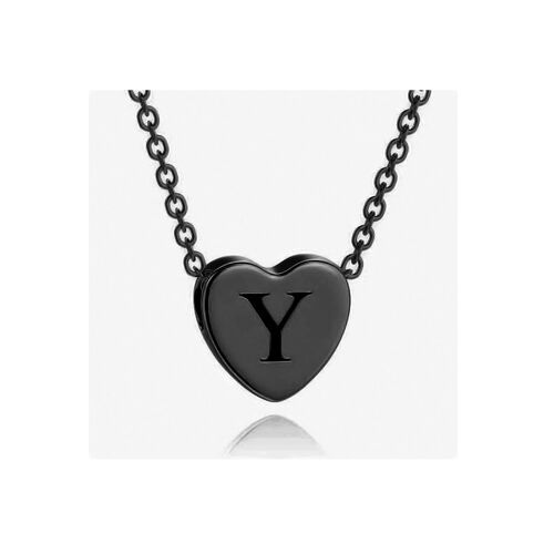 Delicate Engraved Heart Initial Necklace
